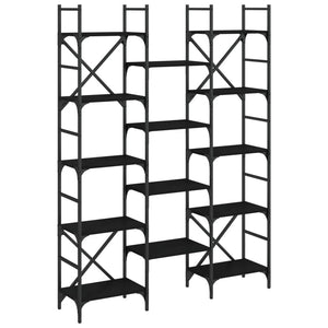 Schwarzes Bücherregal, 172,5 cm hoch
