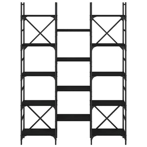 Schwarzes Bücherregal, 172,5 cm hoch