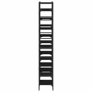 Schwarzes Bücherregal, 172,5 cm hoch