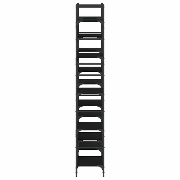 Schwarzes Bücherregal, 172,5 cm hoch