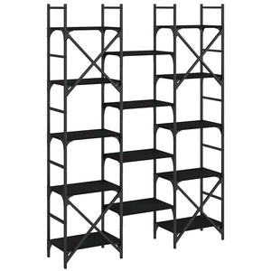 Schwarzes Bücherregal, 172,5 cm hoch