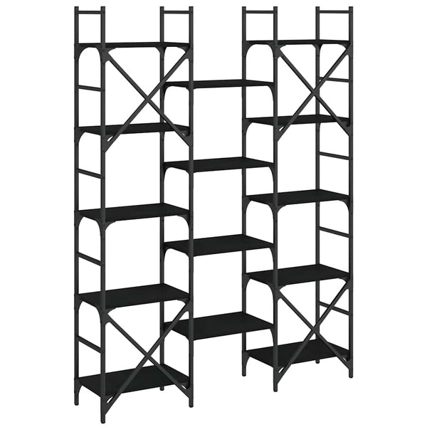 Schwarzes Bücherregal, 172,5 cm hoch