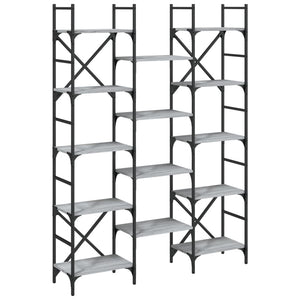 Bücherregal Grau Sonoma 127,5 cm