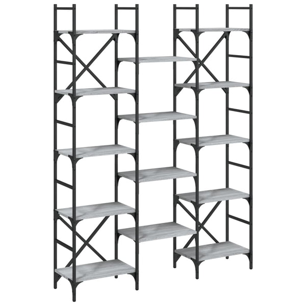 Bücherregal Grau Sonoma 127,5 cm