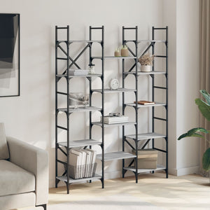 Bücherregal Grau Sonoma 127,5 cm