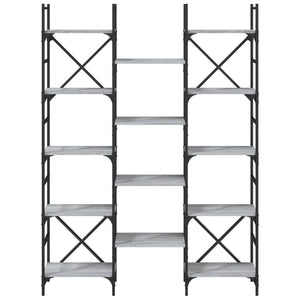 Bücherregal Grau Sonoma 127,5 cm