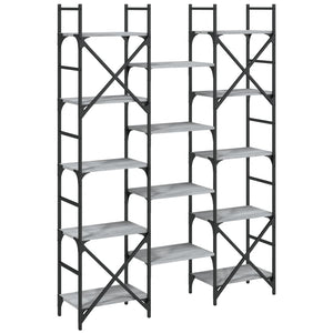 Bücherregal Grau Sonoma 127,5 cm