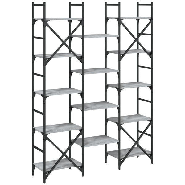 Bücherregal Grau Sonoma 127,5 cm