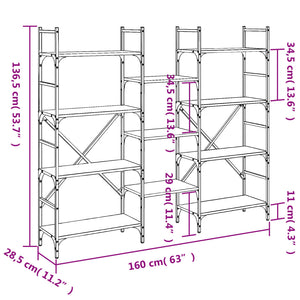 Bücherregal Räuchereiche 160 cm