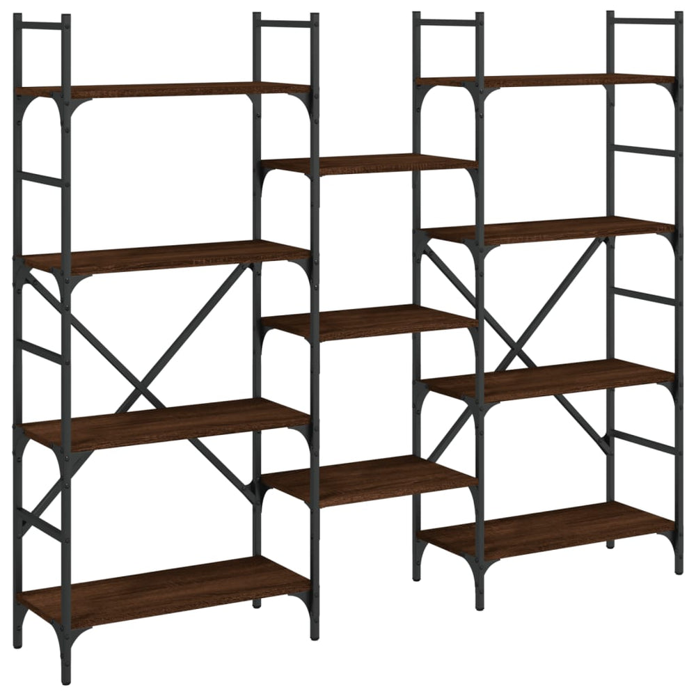 vidaXL Bibliothèque aspect chêne marron 160x28,5x136,5 cm Aggloméré