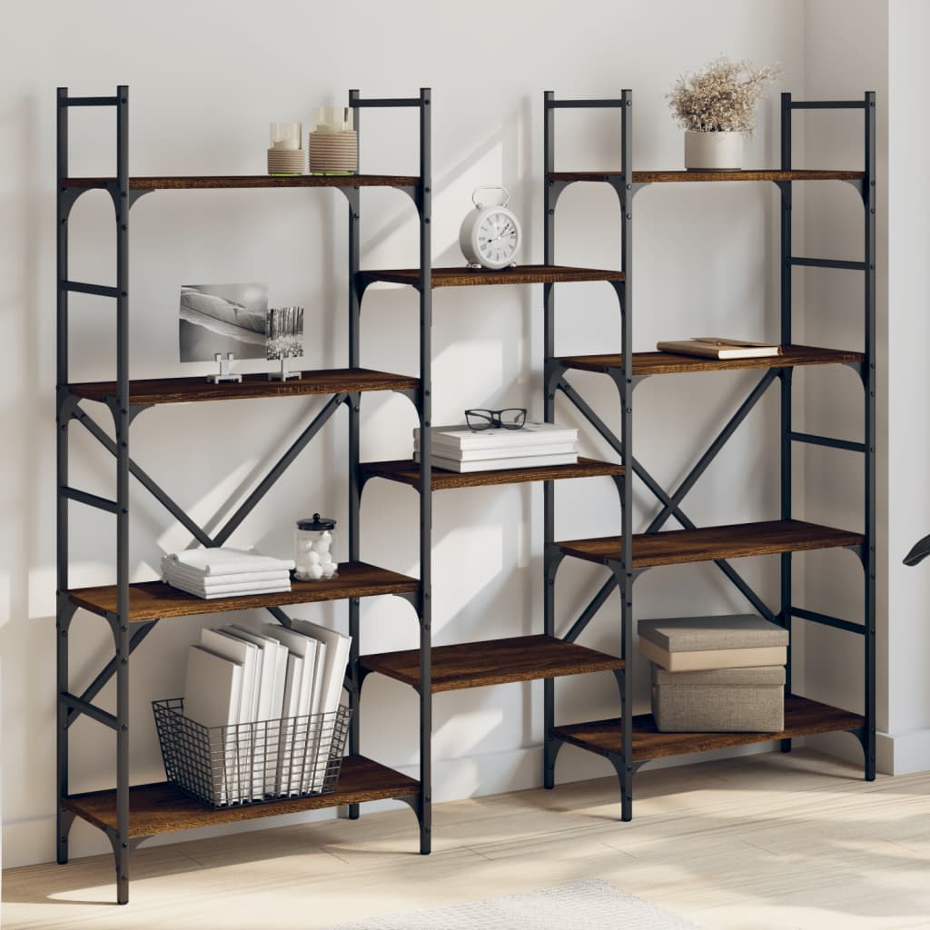 Bücherregal Braun Eichenoptik 160 cm