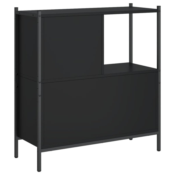 Schwarzes Bücherregal 72x28x77,5 cm