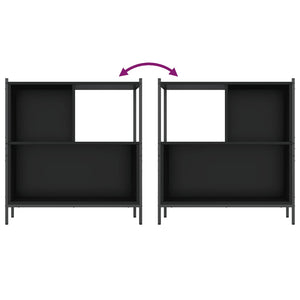 Schwarzes Bücherregal 72x28x77,5 cm