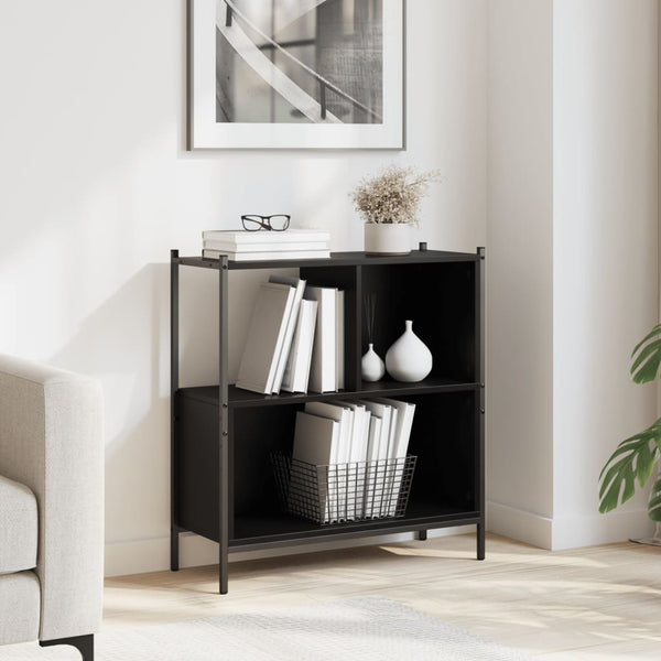Schwarzes Bücherregal 72x28x77,5 cm