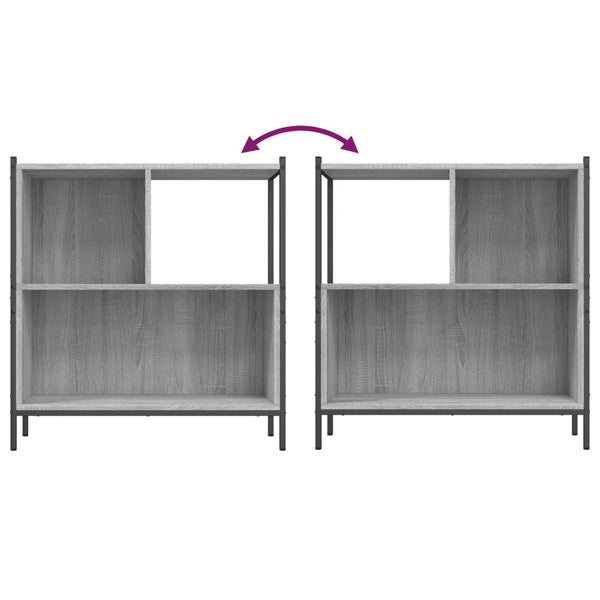 Bücherregal Grau Sonoma 72x28x77,5 cm