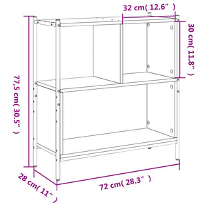 Bücherregal Grau Sonoma 72x28x77,5 cm