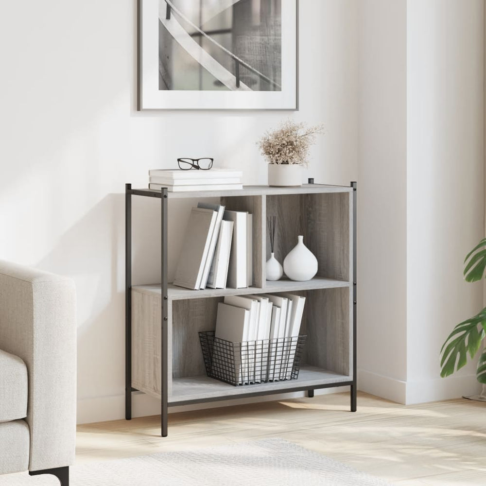 vidaXL Bibliothèque gris Sonoma 72x28x77,5 cm en bois d'ingénierie