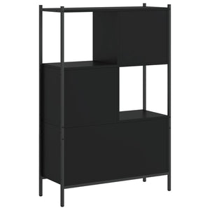 Schwarzes Bücherregal 72x28x109 cm