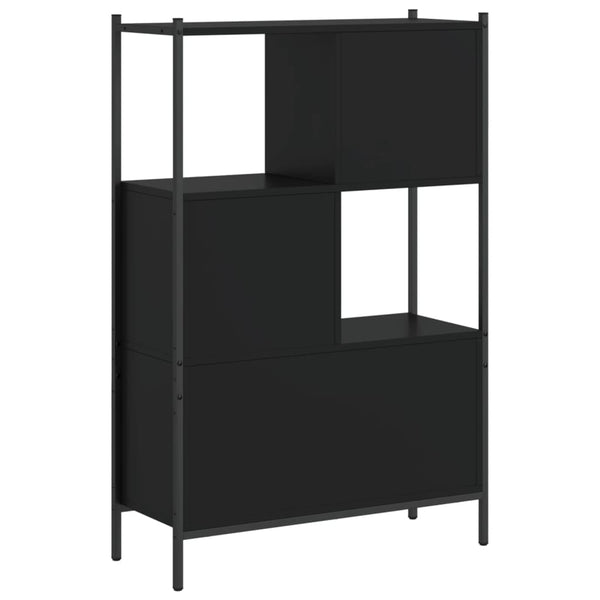 Schwarzes Bücherregal 72x28x109 cm
