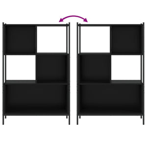 Schwarzes Bücherregal 72x28x109 cm