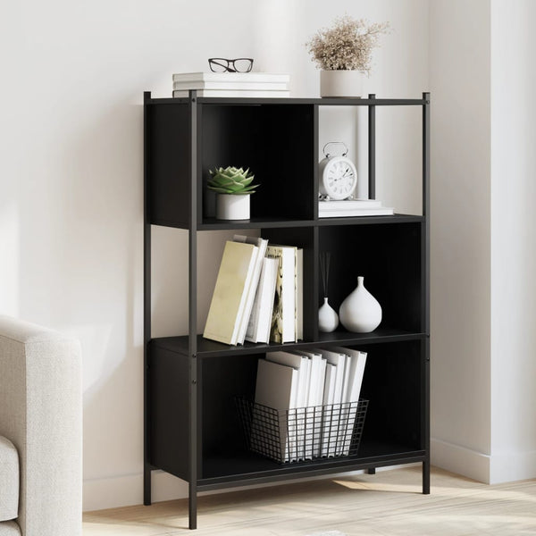 Schwarzes Bücherregal 72x28x109 cm