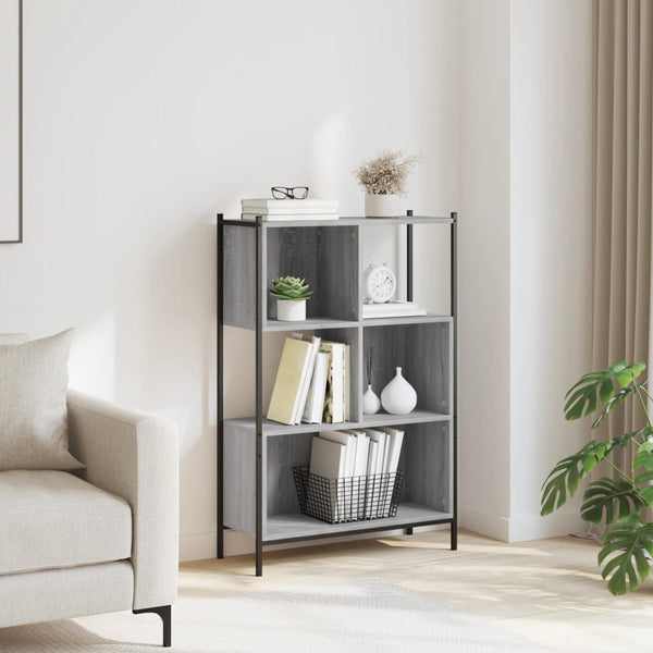 Bücherregal Grau Sonoma 72x28x109 cm