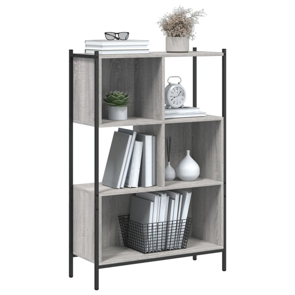 Bücherregal Grau Sonoma 72x28x109 cm