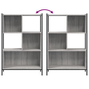 Bücherregal Grau Sonoma 72x28x109 cm
