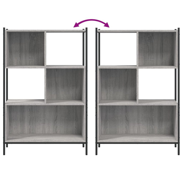 Bücherregal Grau Sonoma 72x28x109 cm