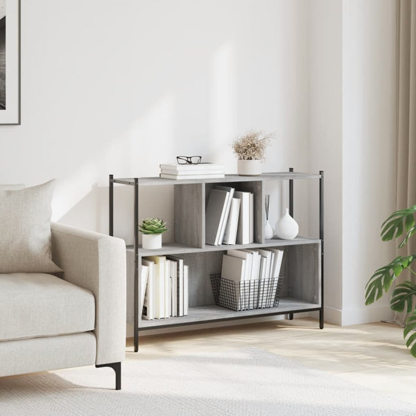 Bücherregal Grau Sonoma 102 cm