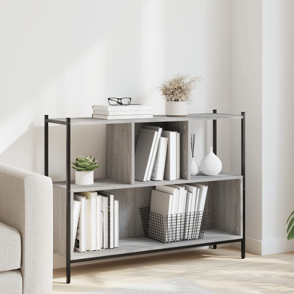 vidaXL Bibliothèque gris sonoma 102x28x77,5 cm Bois d'ingénierie