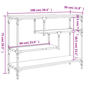 Schwarzer Konsolentisch 100 cm