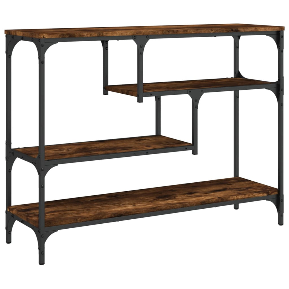 vidaXL Table console chêne fumé 100x30x75 cm Bois d'ingénierie