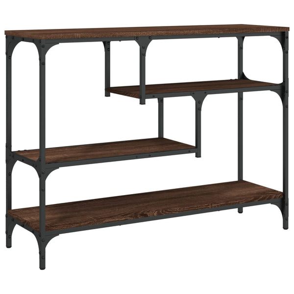 vidaXL Console marron aspect chêne 100x30x75 cm en bois d'ingénierie