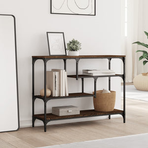 vidaXL Console marron aspect chêne 100x30x75 cm en bois d'ingénierie