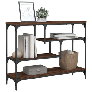 vidaXL Console marron aspect chêne 100x30x75 cm en bois d'ingénierie