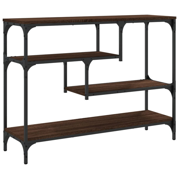 vidaXL Console marron aspect chêne 100x30x75 cm en bois d'ingénierie