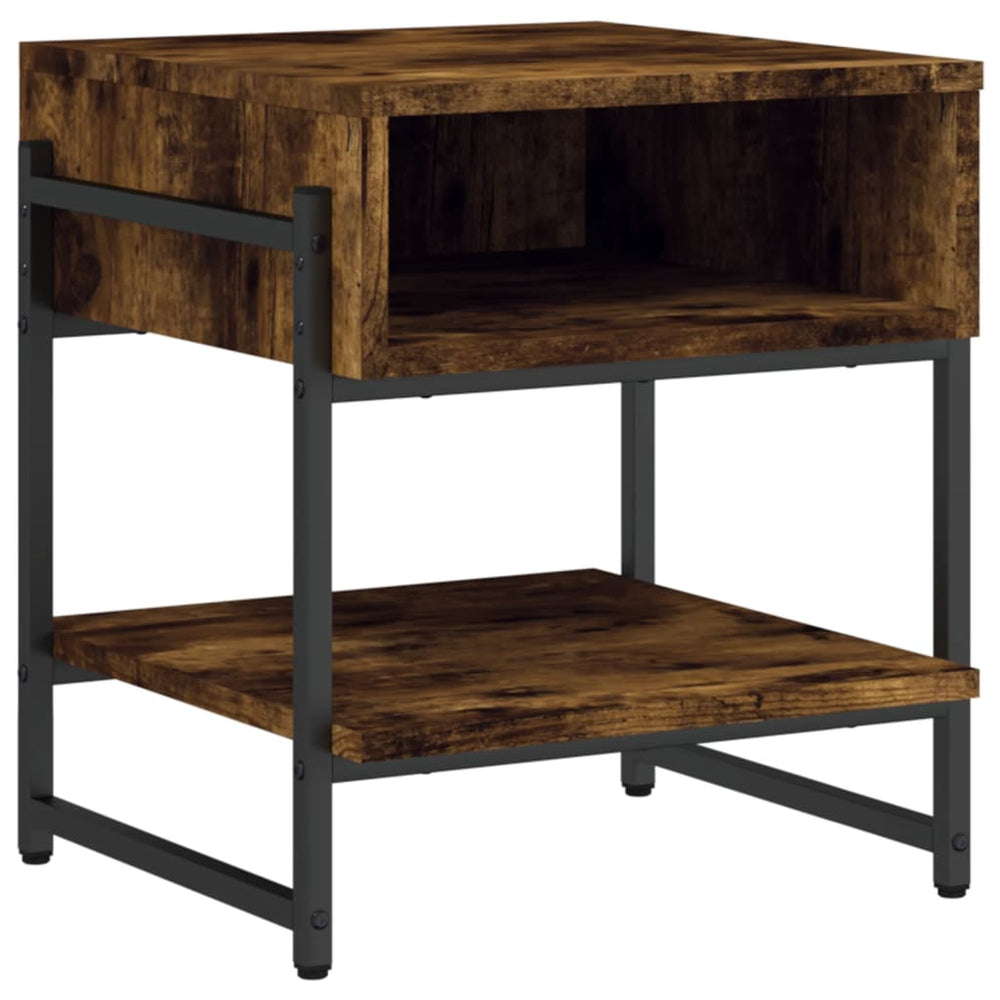 vidaXL Coffee Table Smoked Oak 40x40x45 cm Engineered Wood