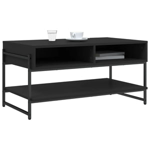 Schwarzer Couchtisch 90x50 cm