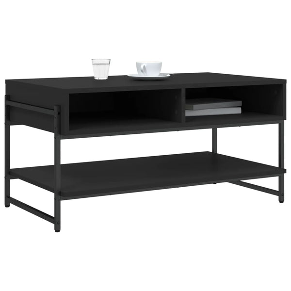 Schwarzer Couchtisch 90x50 cm