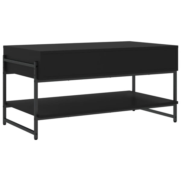 Schwarzer Couchtisch 90x50 cm
