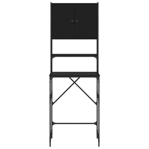 Waschmaschinenschrank Schwarz 68x48,5x194 cm