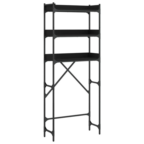 Waschmaschinenregal Schwarz 67x25x163 cm