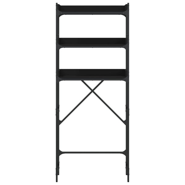 Waschmaschinenregal Schwarz 67x25x163 cm