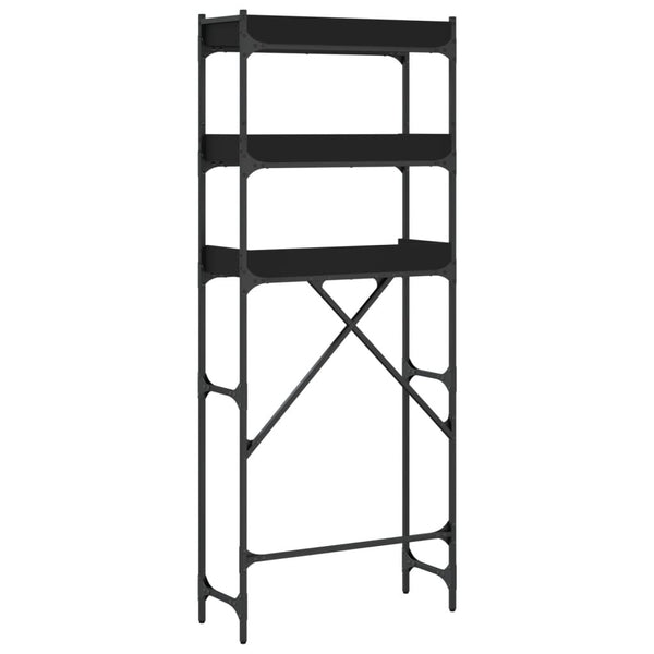 Waschmaschinenregal Schwarz 67x25x163 cm