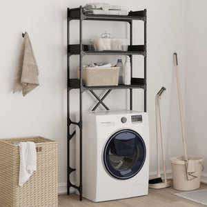 Waschmaschinenregal Schwarz 67x25x163 cm