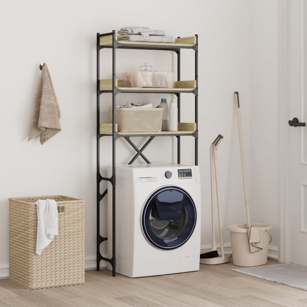 Waschmaschinenregal Sonoma Eiche 67x25x163 cm