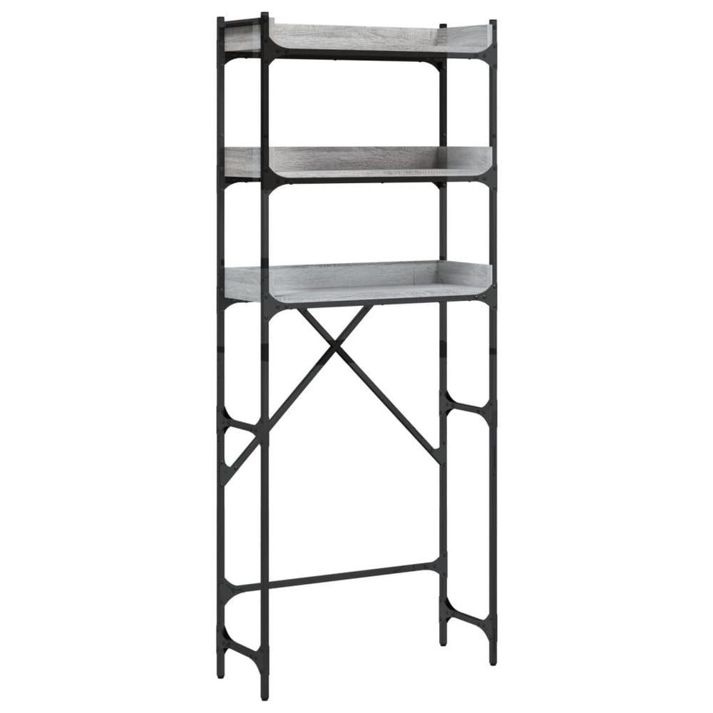 Waschmaschinenregal Grau Sonoma 67x25x163 cm