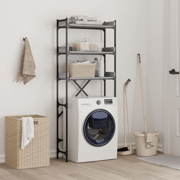 Waschmaschinenregal Grau Sonoma 67x25x163 cm