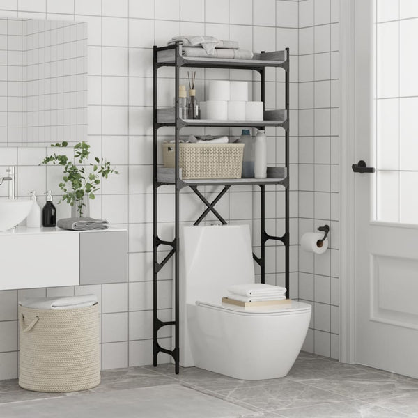 Waschmaschinenregal Grau Sonoma 67x25x163 cm